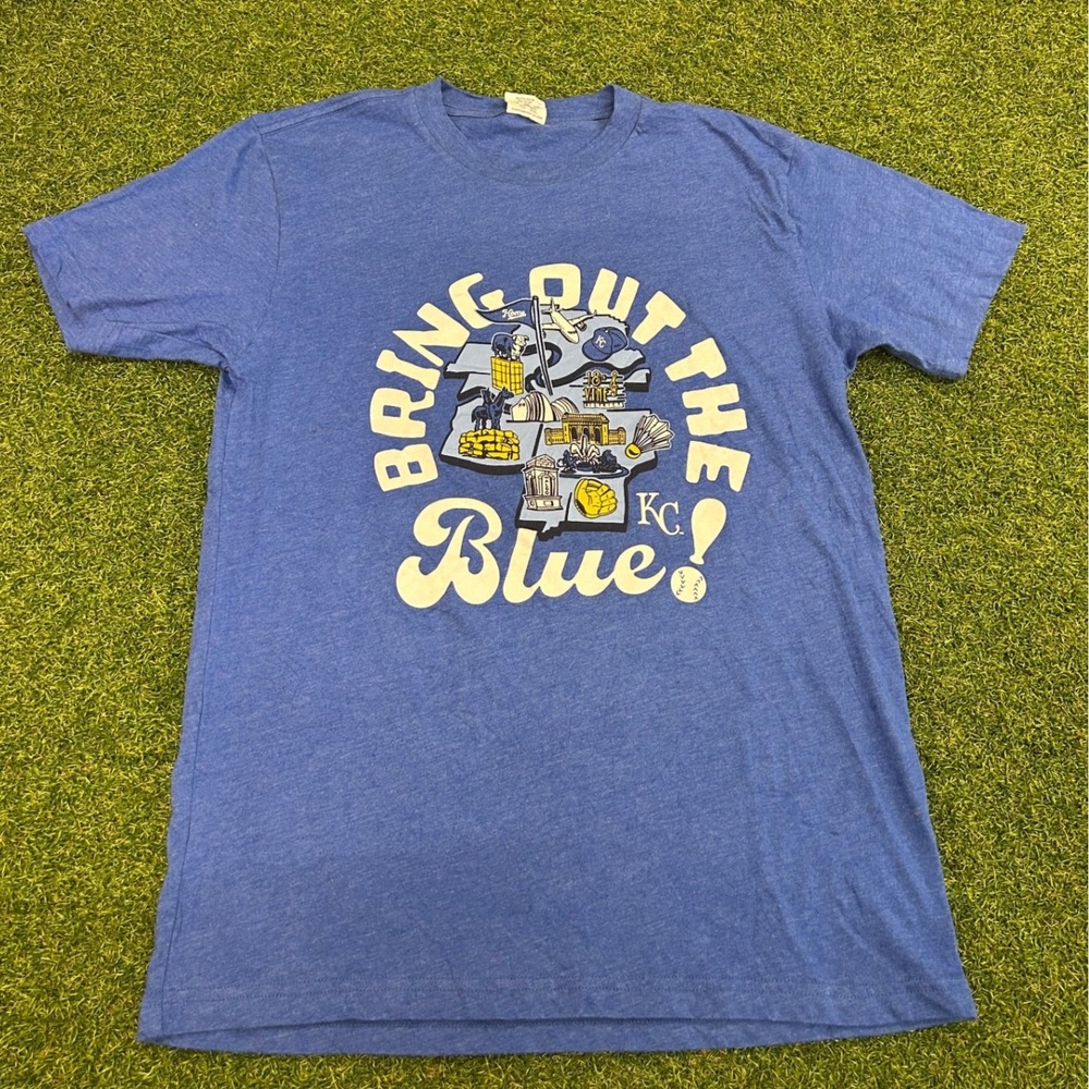 Charlie Hustle Kansas City Bring Out The Blue Graphic T-Shirt Blue Unisex Medium